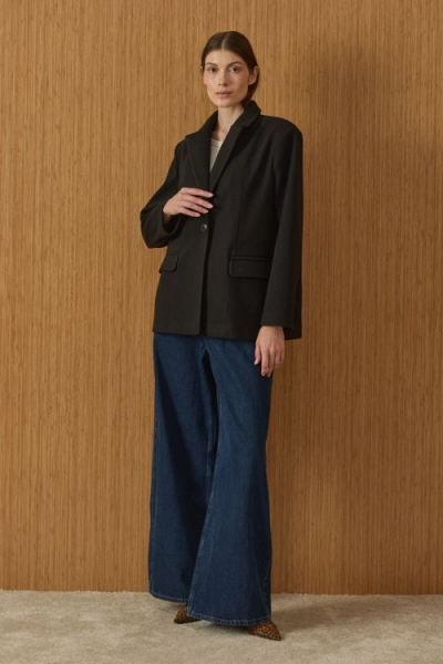 Merwish Siyah Kaşe Blazer Ceket 1978