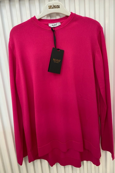 Nuss Fuşya Kısa Oval Kesim Tunik-902