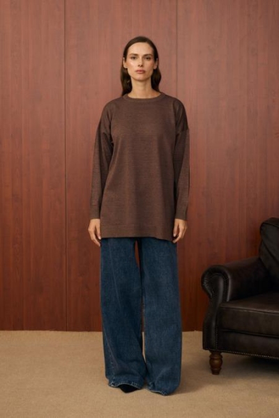 Merwish Kahverengi San Francisco Tunik 1523