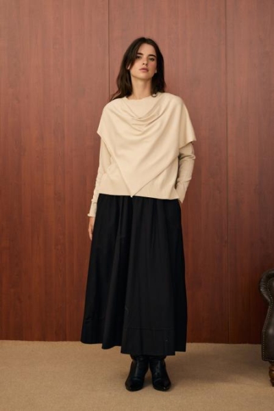 Merwish Bej Venice Şal Triko Tunik 1507