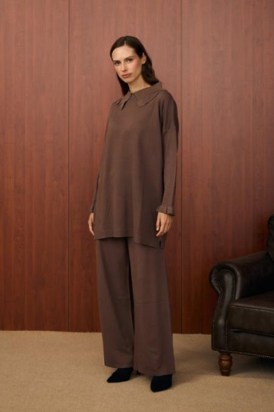 Merwish Kahverengi Heidi Triko Takım