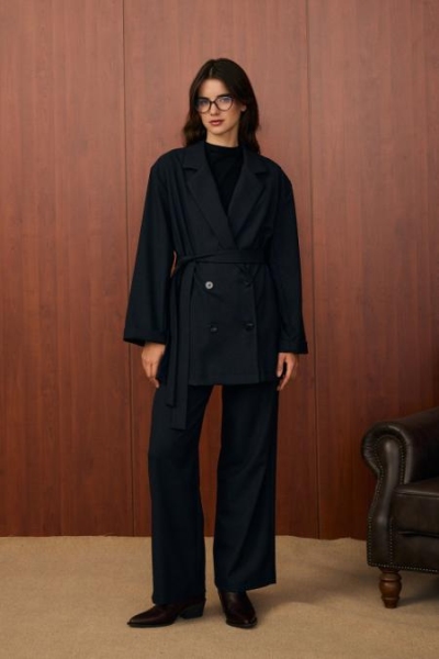 Merwish Lacivert Maksi Takım 1531