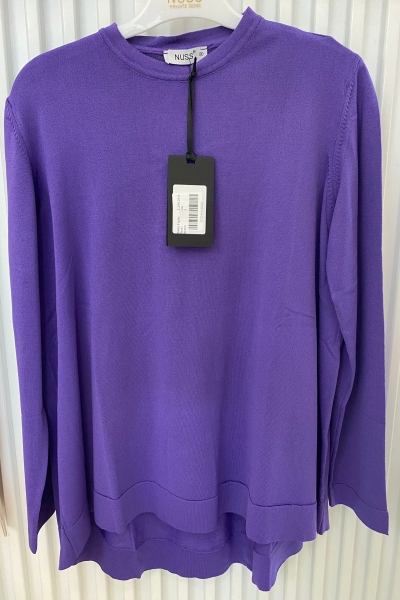 Nuss Lila Kısa Oval Kesim Tunik-902