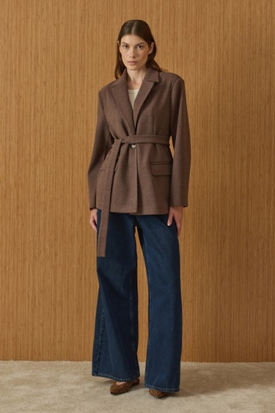 Merwish Kahverengi Kaşe Blazer Ceket 1978