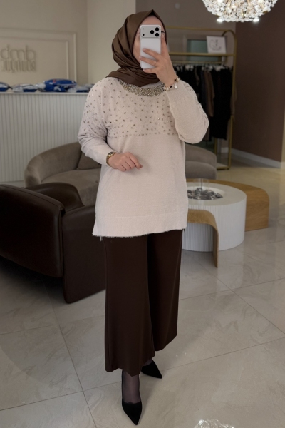 Nuss Bej Taşlı Kazak 7003