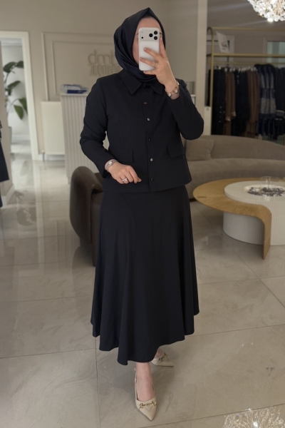 Esswaap Lacivert Vision Ceket Etek Takım