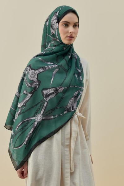 Merwish Füme Opal Touch Şal 2615