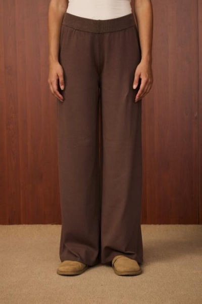 Merwish Kahverengi Basıc Triko Pantolon 1511