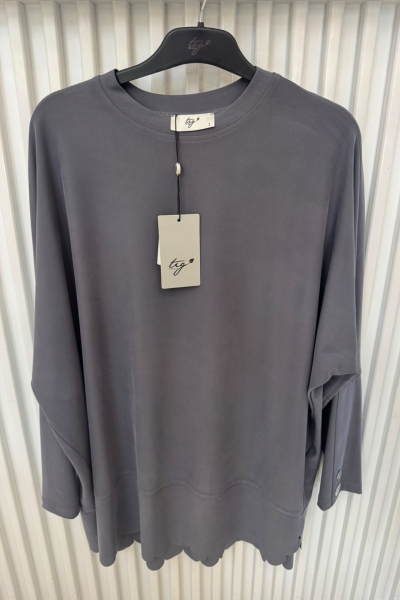 Tıg Trıko Antrasit Oversize Tunik