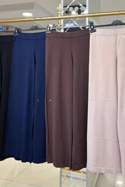 Nuss Bordo Triko Pantolon - 002