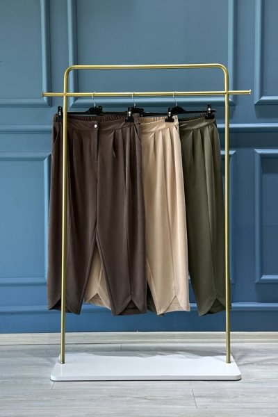 Kahverengi Bellis V Paça Pantolon