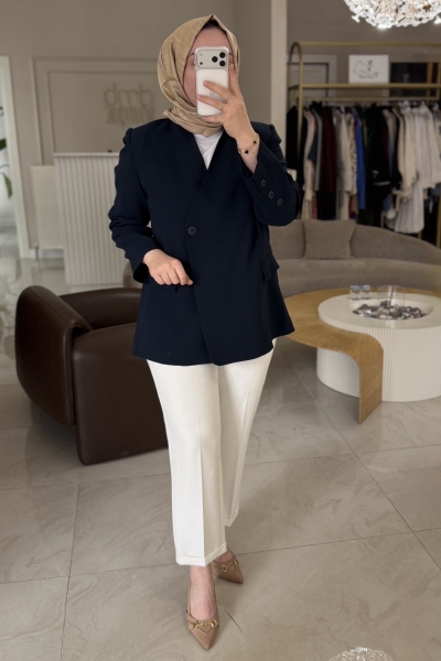 Merwish Lacivert Ceremony Ceket